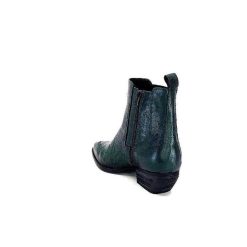 Ivoire0341a Ivoire Ar230 Cuir Metal Vert Bosco Bottines