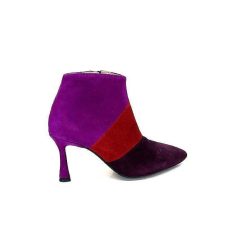 l'arianna L'Arianna Tr1672 Daim Prune Rouge Fushia Bottines