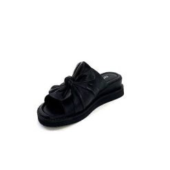 Ivoire-354 Ivoire 107911 Cuir Noir Mules