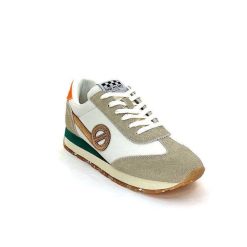 No Name No Name City Run Jogger W Daim Beige Orange Textile Blanc Baskets