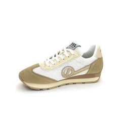 No Name No Name City Run Jogger W Daim Beige Textile Blanc Baskets