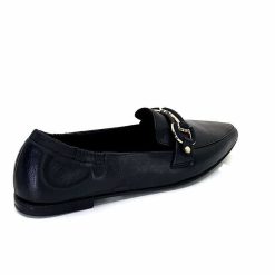 398-ivoire Ivoire M24066 Zb Cuir Noir Mocassins