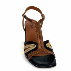 Ivoire0352 Ivoire K252 Mare 2 Cuir Noir Bronze Sandales