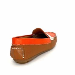 Ivoire0209b Ivoire 10322 Sauvage Cuir Orange Marron Beige Mocassins