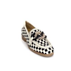 Softwaves Softwaves 8.3532-013 Cuir Noir Creme Mocassins