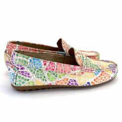 Ivoire0209b Ivoire 10322 Anilina Cuir Beige Multicolore Mocassins