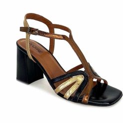 Ivoire0352 Ivoire K252 Mare 2 Cuir Noir Bronze Sandales