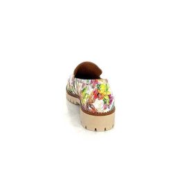 Ivoire0036a Ivoire Cv5608 Cuir Imprime Multicolore Mocassins