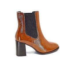 We Do Ivoire 99647A Cuir Vernis Ocra Bottines