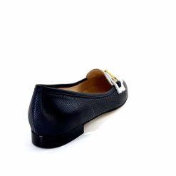 Ivoire0200 Ivoire 8002 For Cuir Bleu Marine Blanc Ballerines