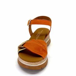 Paula Urban Paula Urban 24611 Cuir Orange Blanc Plateformes