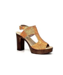 Myma Myma 6580/01 Cuir Metal Orange Sandales