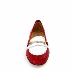 Ivoire0200 Ivoire 8002 For Cuir Rouge Blanc Ballerines