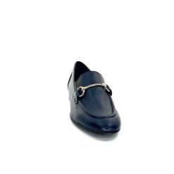 Ivoire0236a Ivoire 54564Dl Cuir Bleu Marine Mocassins