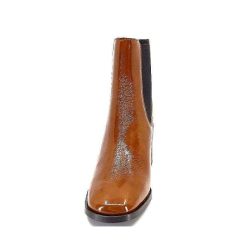 We Do Ivoire 99647A Cuir Vernis Ocra Bottines