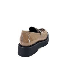 Ivoire0130a Ivoire 1M4883 Cuir Vernis Marron Mocassins