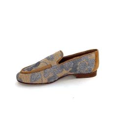 Pedro Miralles Pedro Miralles 14583 Textile Beige Glitter Bleu Ciel Mocassins