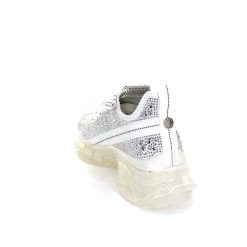 Steve Madden Steve Madden Maxima R Textile Blanc Strass Baskets