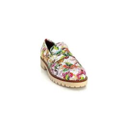 Ivoire0036a Ivoire Cv5608 Cuir Imprime Multicolore Mocassins