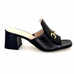 Ivoire0352 Ivoire K166 Caraibi2 Cuir Noir Mules