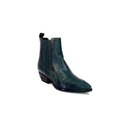 Ivoire0341a Ivoire Ar230 Cuir Metal Vert Bosco Bottines