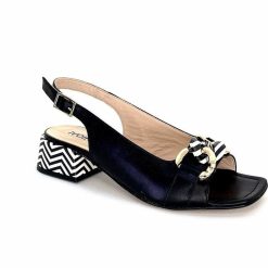 Ivoire0352 Ivoire K254 Lena Cucita Cuir Noir Sandales