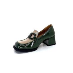 noa harmon Noa Harmon 9581-M01 Ben Cuir Vernis Vert Mocassins