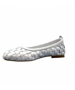 355-ivoire Ivoire 35.45.E201 Cuir Blanc Ballerines