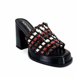 noa harmon Noa Harmon 9711 M06 Cuir Noir Multicolore Mules