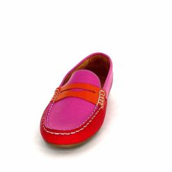 Ivoire0209b Ivoire 10322 Sauvage Cuir Rose Rouge Orange Mocassins