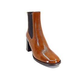 We Do Ivoire 99647A Cuir Vernis Ocra Bottines