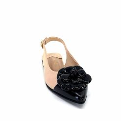 398-ivoire Ivoire M23099 Cuir Beige Noir Ballerines