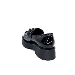 Ivoire0130a Ivoire 1M4158 Cuir Vernis Noir Mocassins