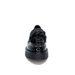 Ivoire0130a Ivoire 1M4158 Cuir Vernis Noir Mocassins