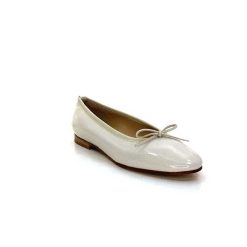 l'arianna L'Arianna 1705 Cuir Vernis Creme Ballerines