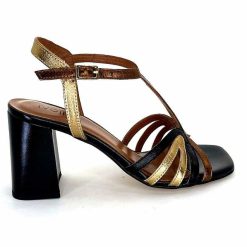 Ivoire0352 Ivoire K252 Mare 2 Cuir Noir Bronze Sandales