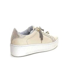 Méliné Meline Pf 7 Acc Var 9102 Cuir Beige Bijoux Baskets