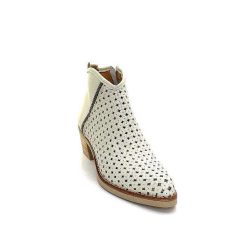 MKD Mkd Ferial Cuir Creme Blanc Bottines Ete