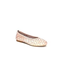 355-ivoire Ivoire 35.45.E201 Cuir Rose Ballerines