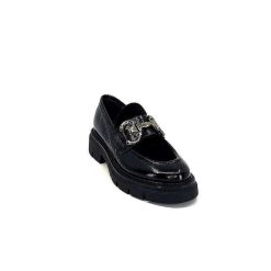 Ivoire0104a Ivoire 52195 Cuir Noir Daim Noir Mocassins