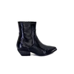 Ivoire0341a Ivoire Ar232 Cuir Noir Bottines