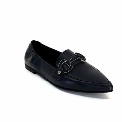 398-ivoire Ivoire M24066 Zb Cuir Noir Mocassins