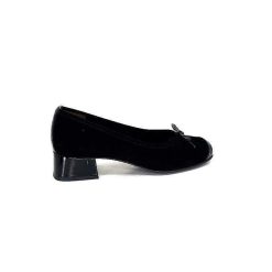 Ivoire0036a Ivoire Amarre Daim Noir Ballerines