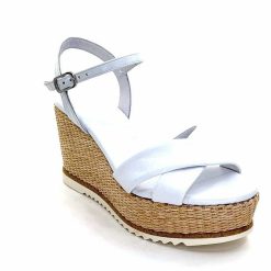 Nero Giardini Nerogiardini 410630 D7078 Cuir Raffia Blanc Plateformes