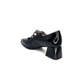 plumers Ivoire 4145 Cuir Vernis Noir Ballerines