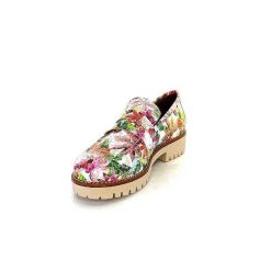 Ivoire0036a Ivoire Cv5608 Cuir Imprime Multicolore Mocassins