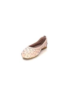 355-ivoire Ivoire 35.45.E201 Cuir Rose Ballerines