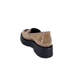 Ivoire0130a Ivoire 1M4883 Cuir Vernis Marron Mocassins