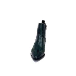 Ivoire0341a Ivoire Ar230 Cuir Metal Vert Bosco Bottines