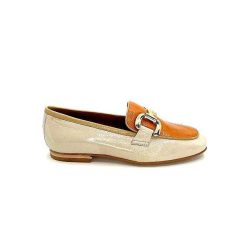 JHay Jhay 2213 Cuir Beige Orange Mocassins